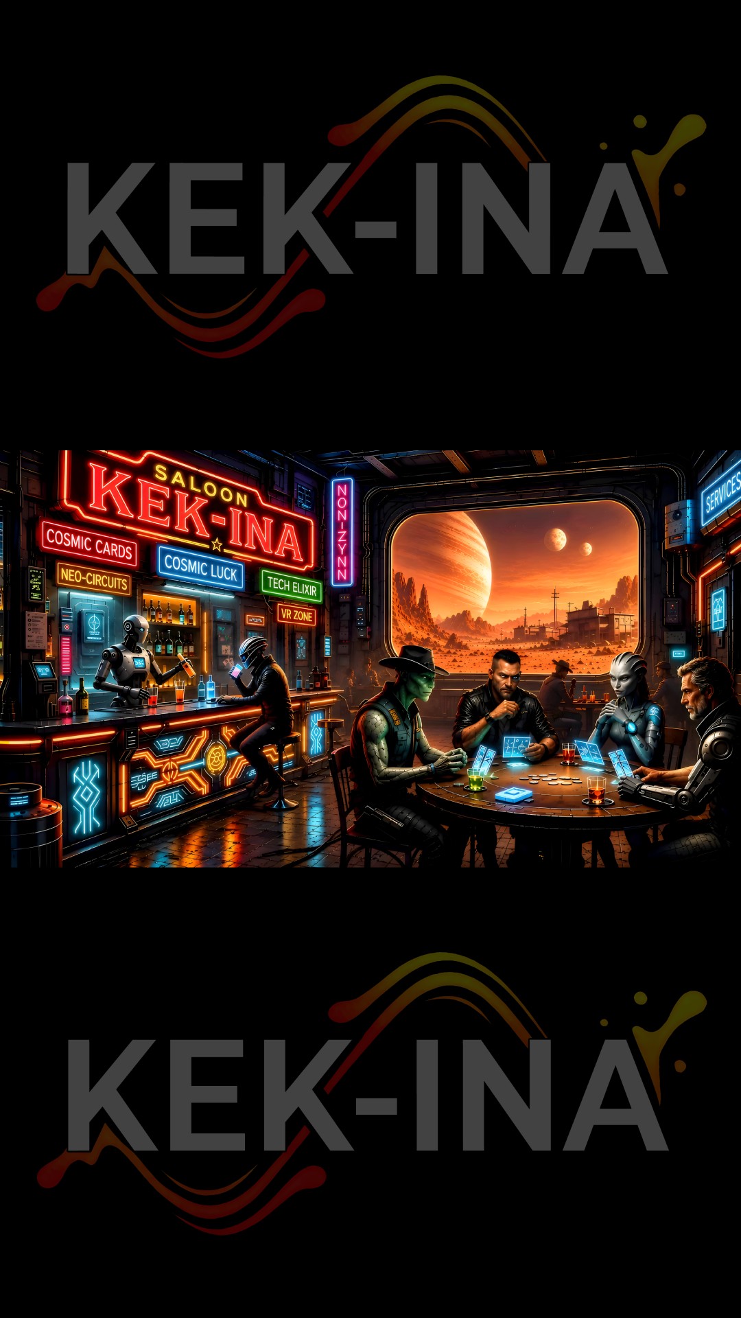 Wallpaper Saloon cyberpunk portrait